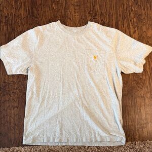 Carhartt Heather Gray Pocket Tee with Logo Patch